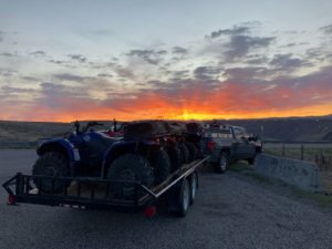 A beautiful sunset after an ATV ride